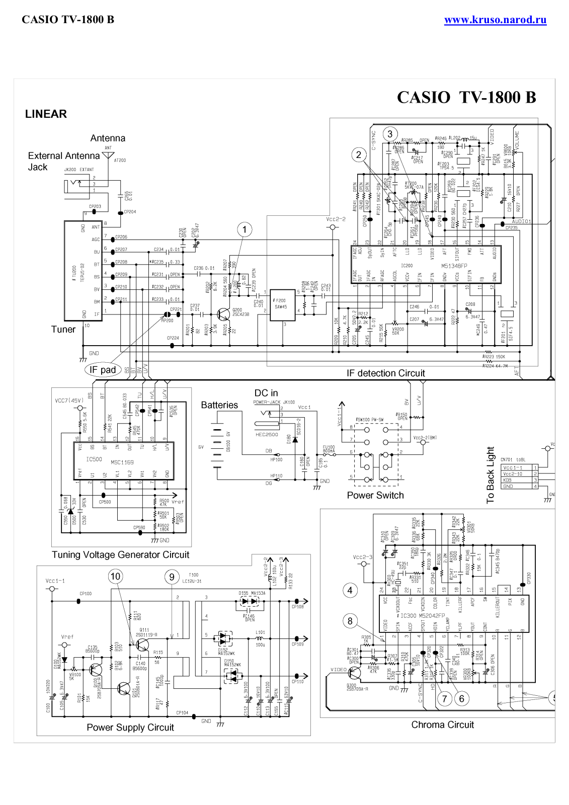 CASIO 1800 Service Manual