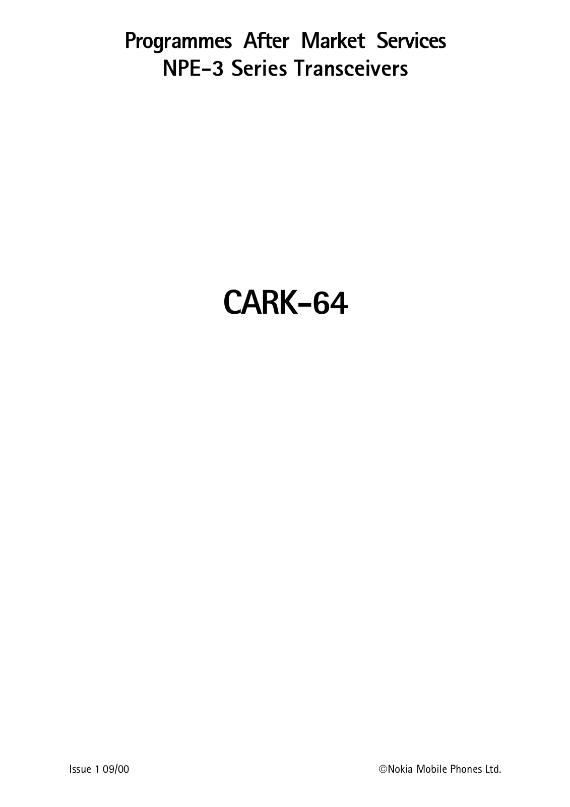 Nokia 6210 Service Manual cark64