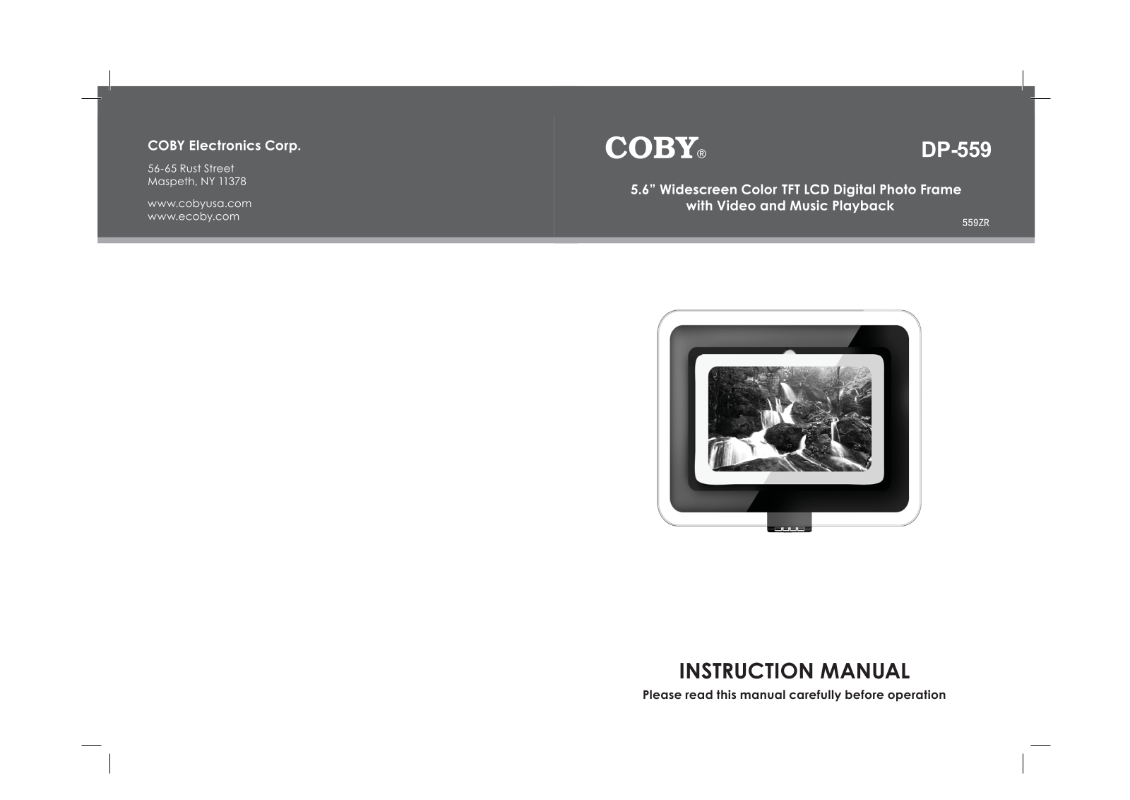 COBY DP-559 Instruction Manual