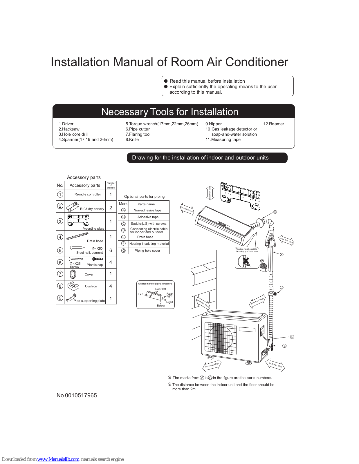 Haier HSU-24LEA13-W Installation Manual