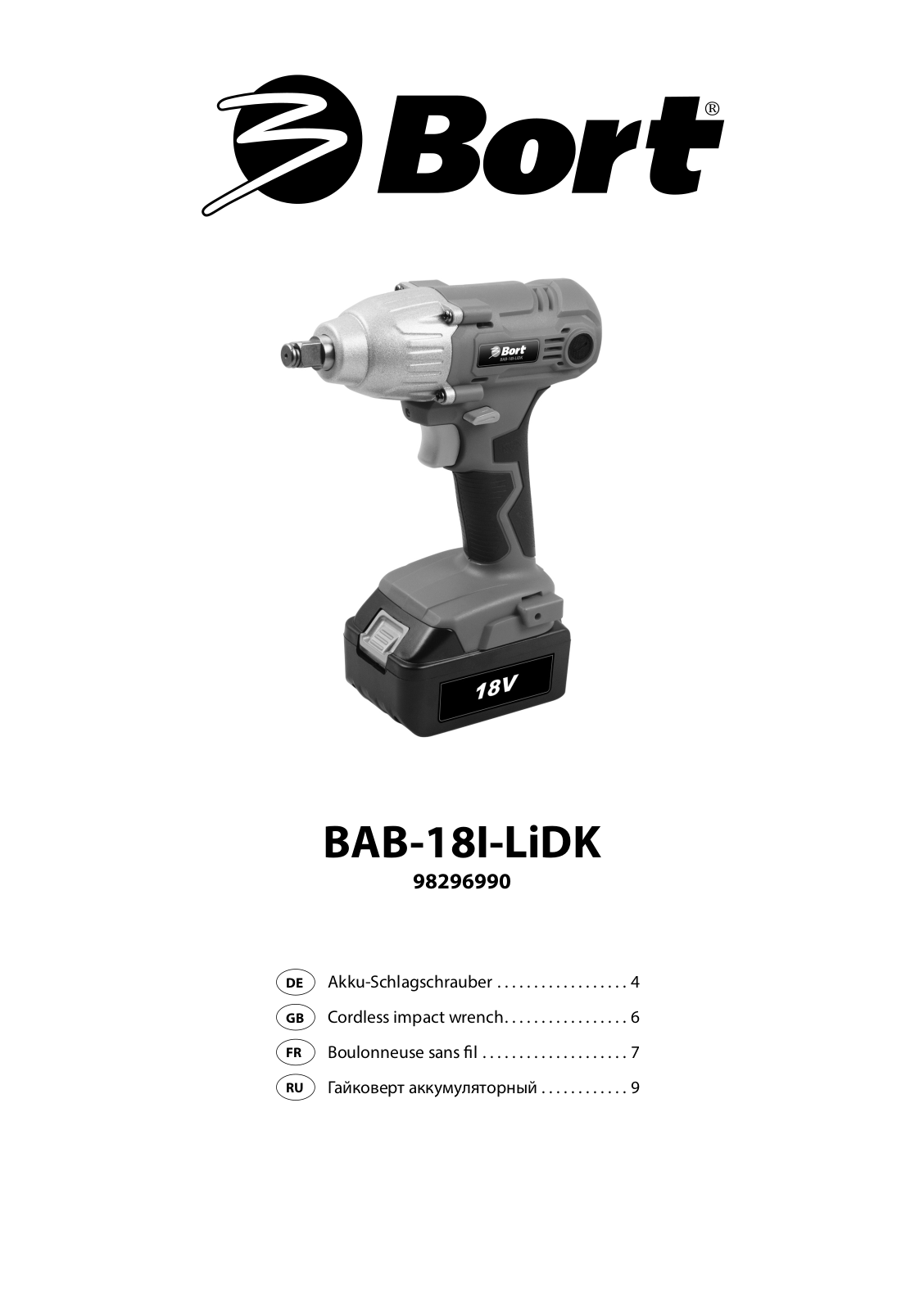 Bort BAB-18I-LiDK User Manual