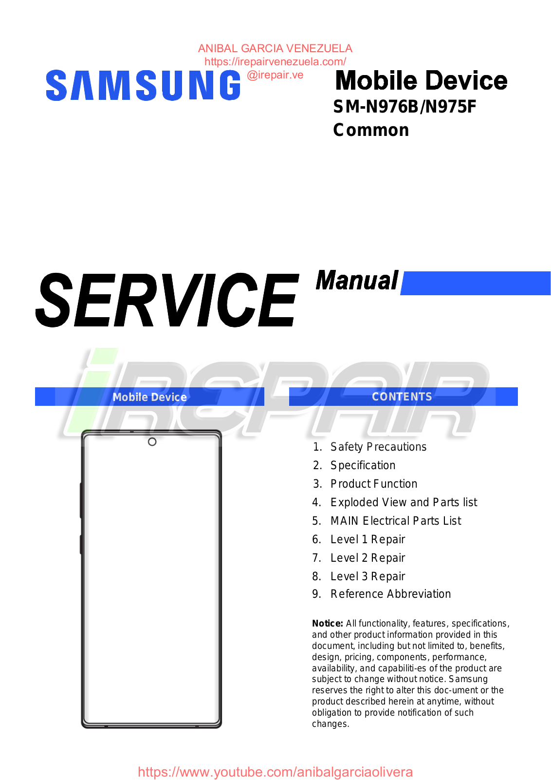 SAMSUNG SM-N975F Service and repair manual