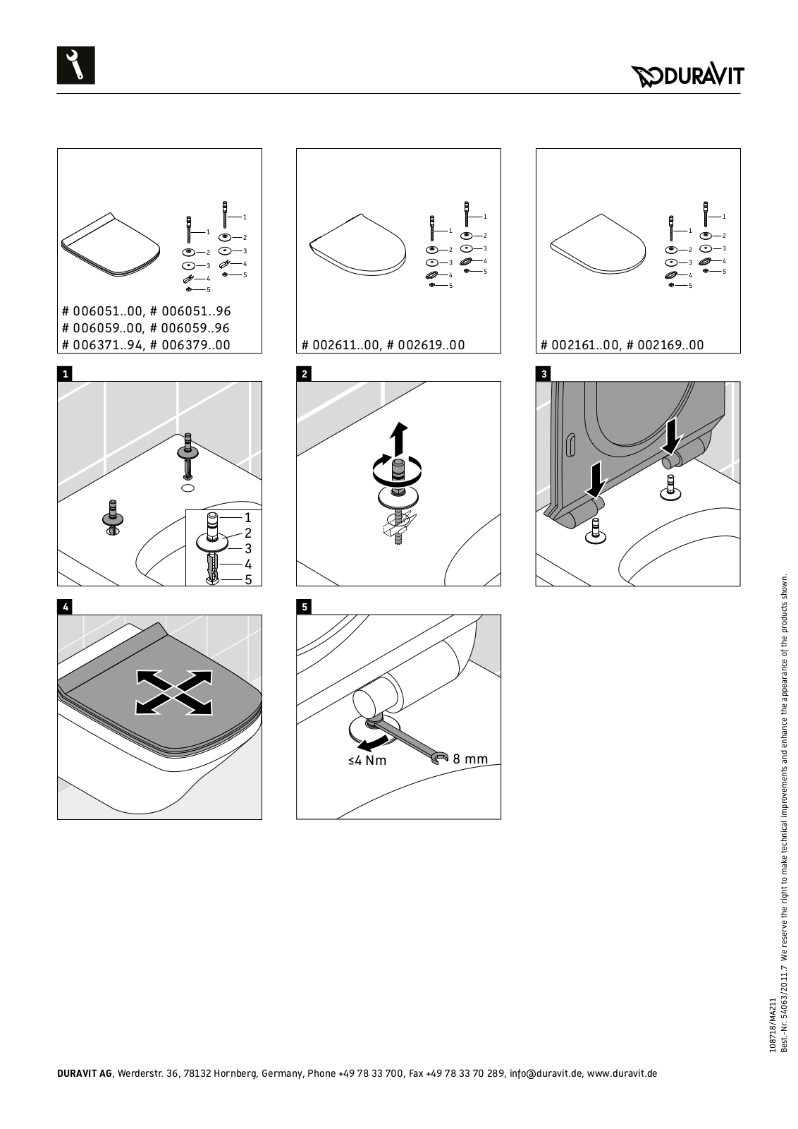 Duravit 45510900A1 Mounting instructions