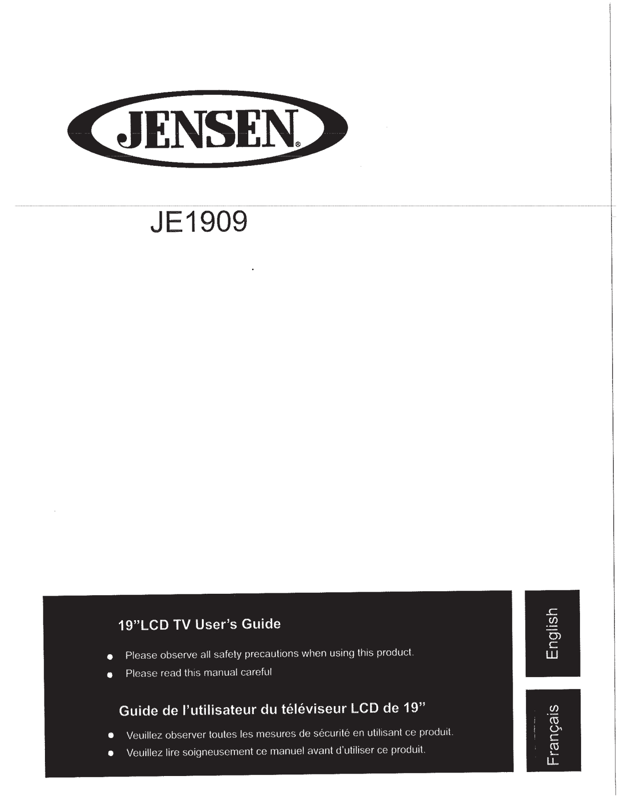 Jensen JE1909 User Manual