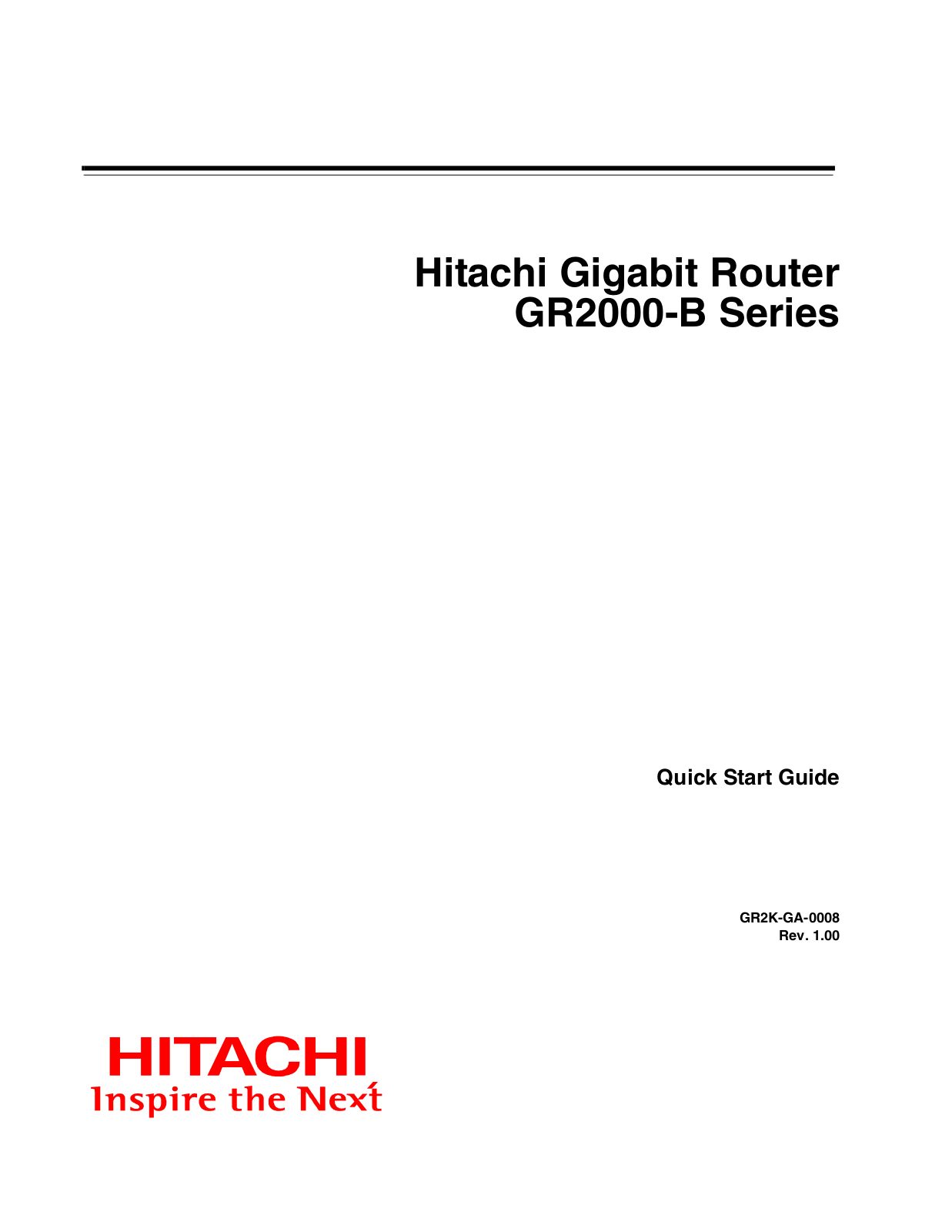 Hitachi GR2000-B User Manual