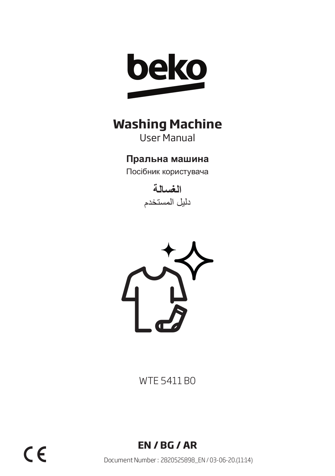 Beko WTE 5411 B0 User manual