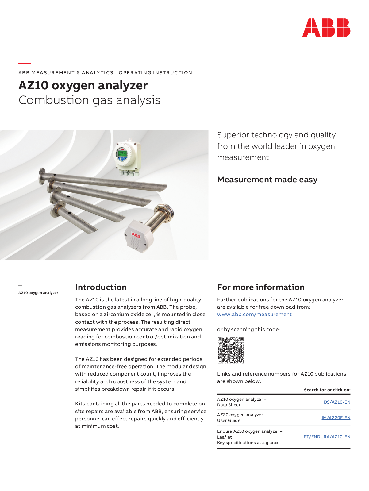 ABB AZ10 Operating Instruction