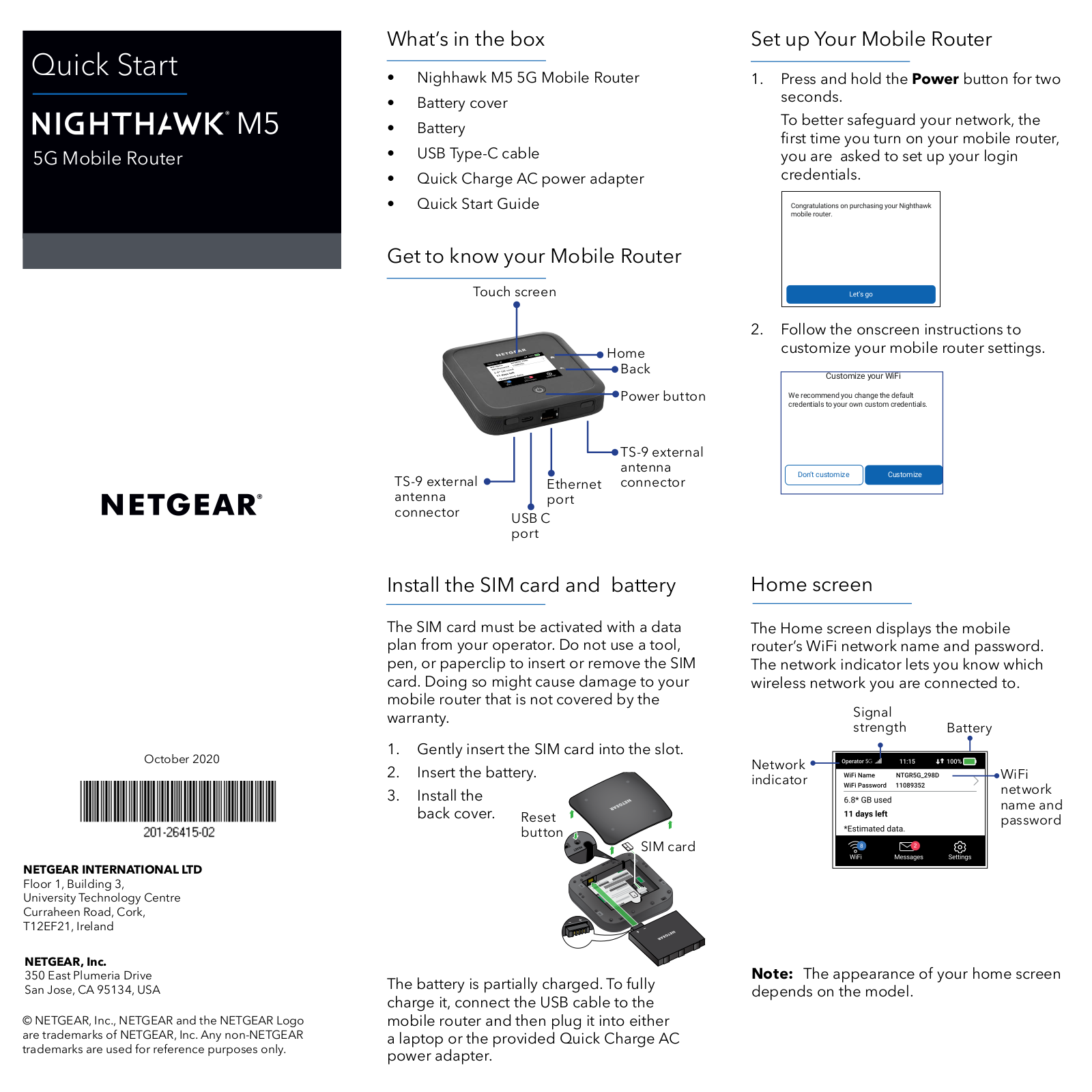 Netgear MR5200 Installation Manual