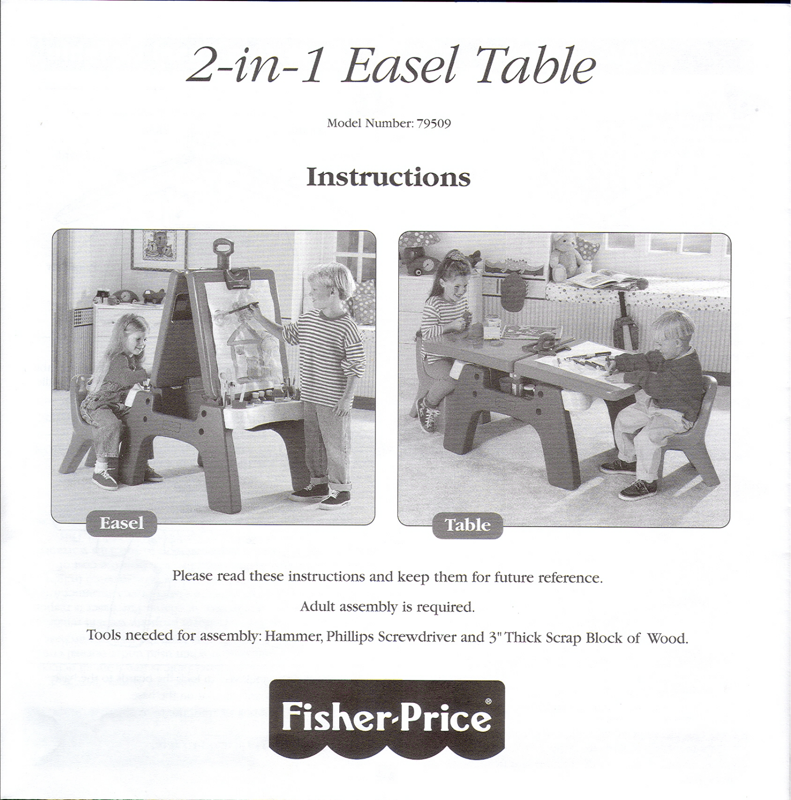 Fisher-Price 79509 Instruction Sheet