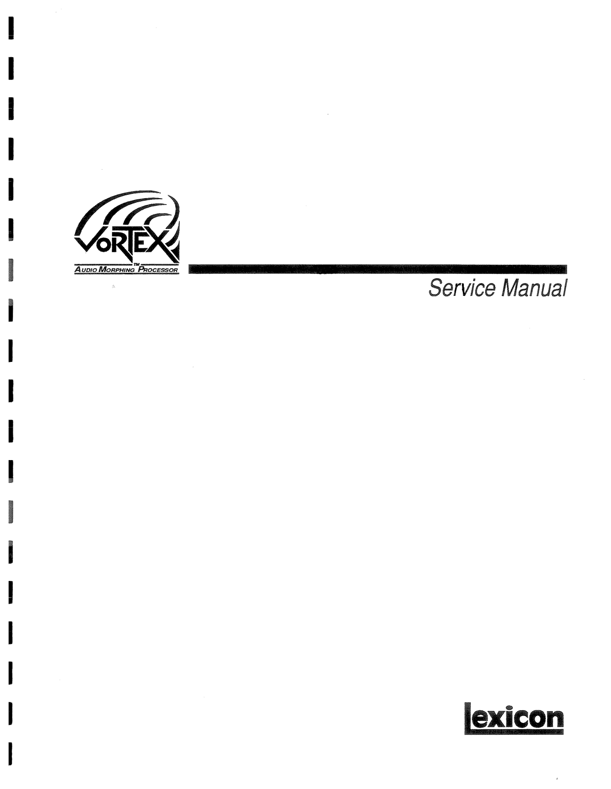 Lexicon vortex Service Manual