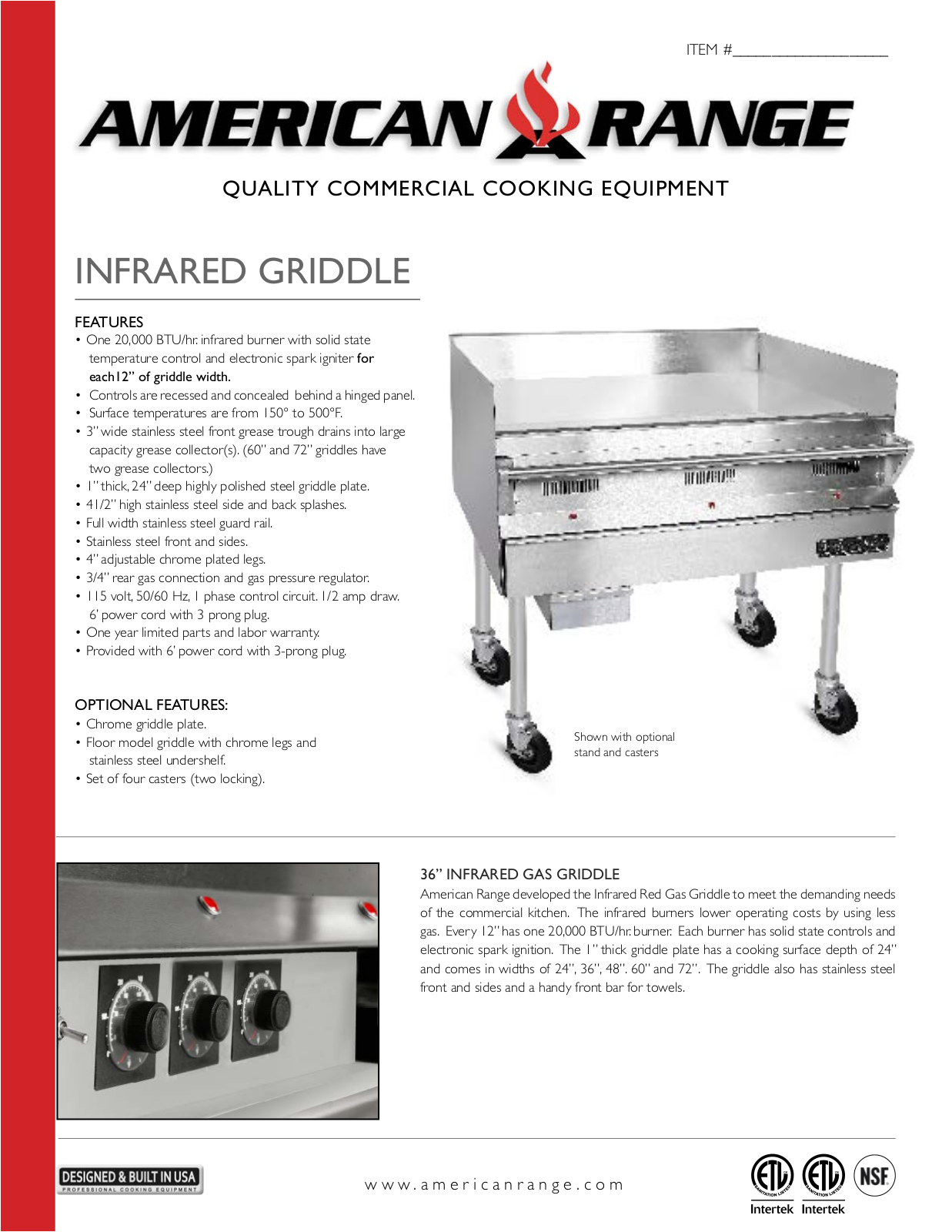 American Range ARG-IR36 User Manual - ManualMachine.com