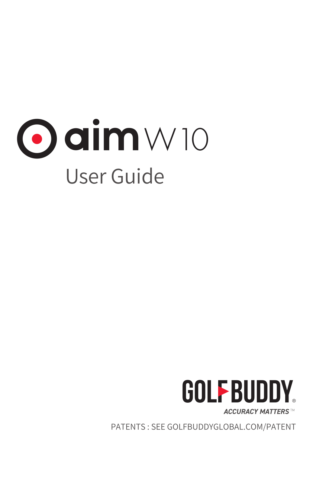 Golf Buddy Aim W10 User Manual