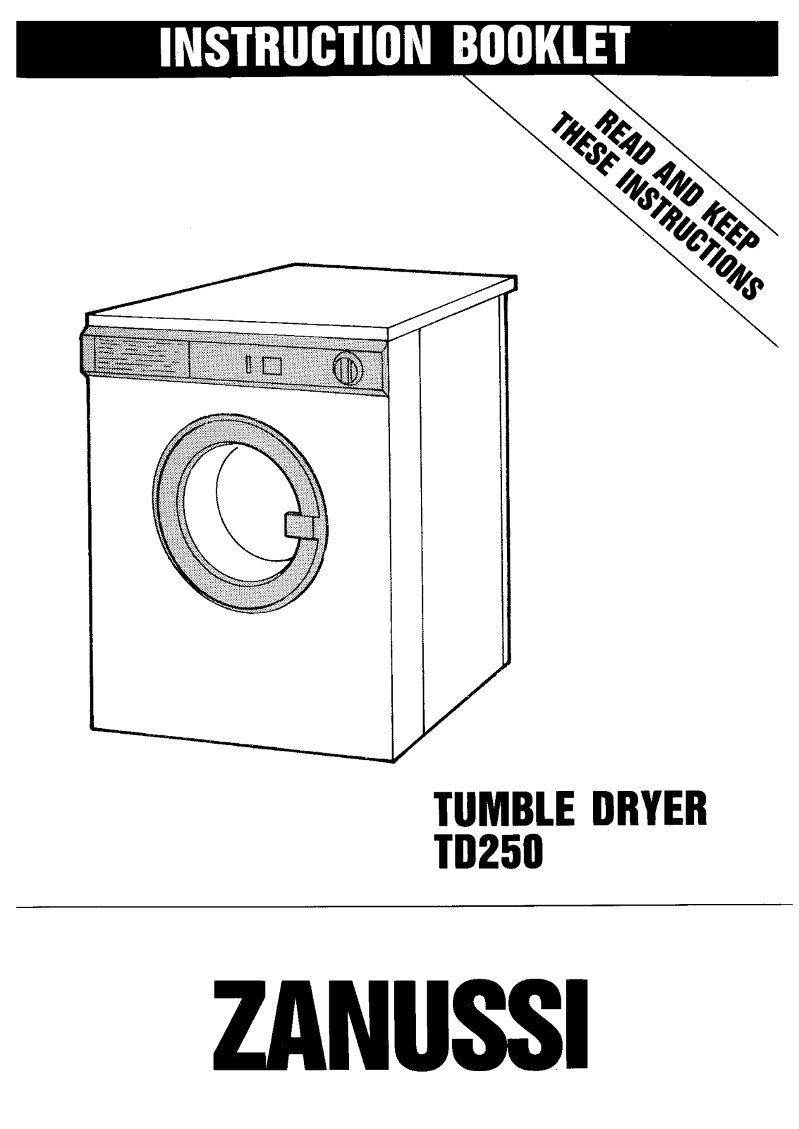 Zanussi TD250 User Manual