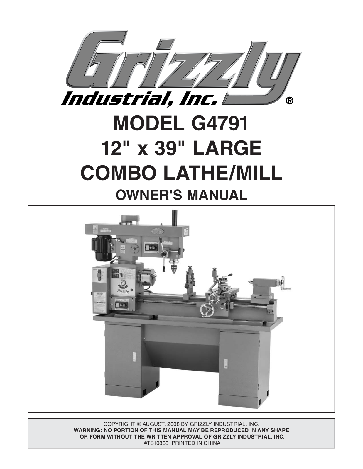 Grizzly G4791 User Manual