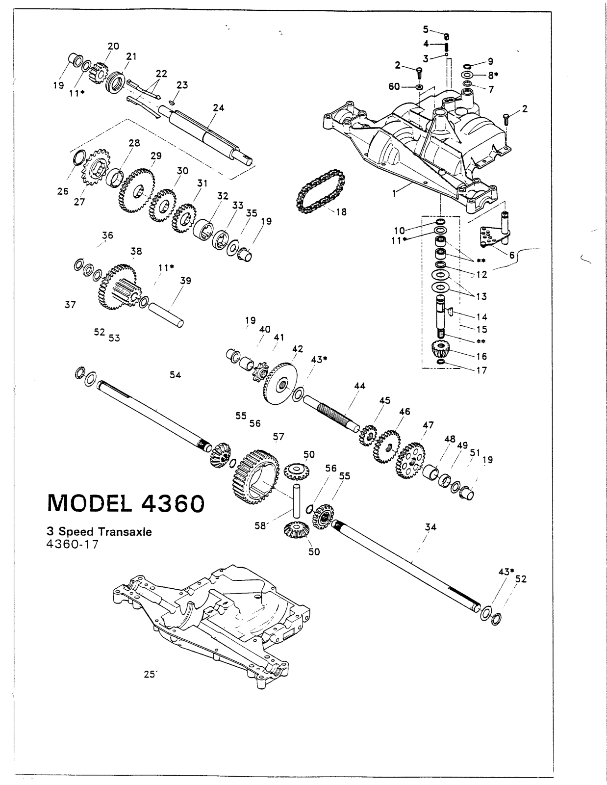 Dana 4360-17 Parts List