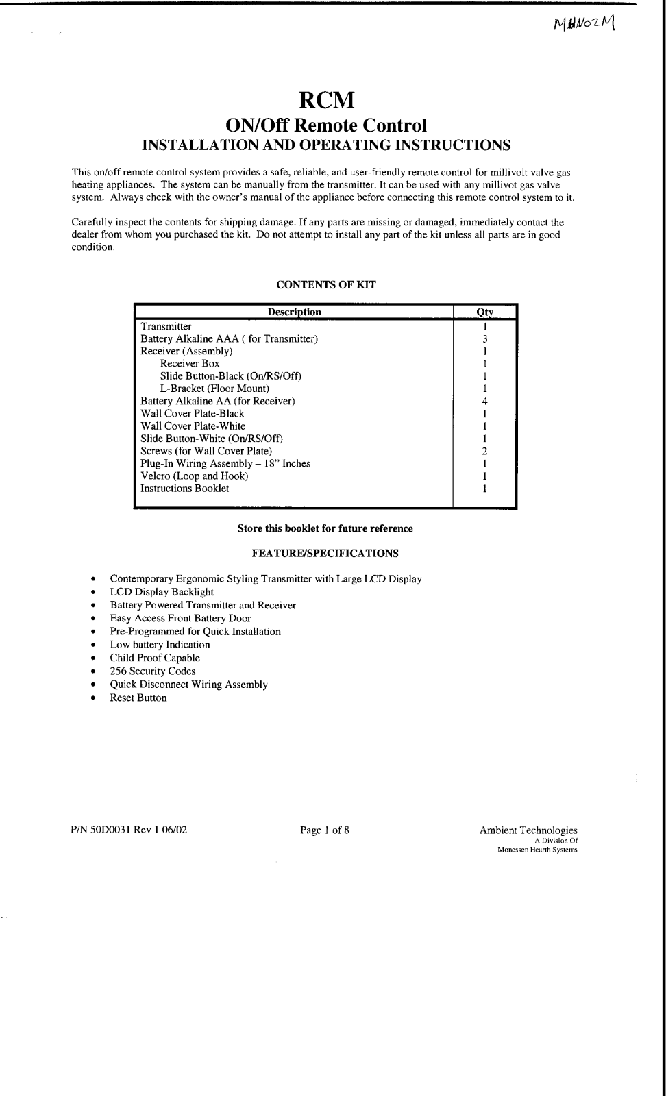 Computime RCM Users Manual