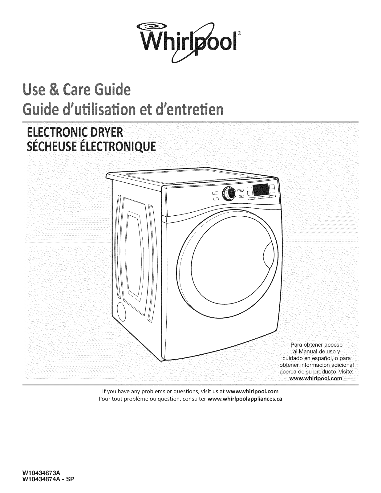 Whirlpool WED97HEXR2, YWED97HEXW2, YWED97HEXR2, YWED97HEXL2, WGD97HEXW2 Owner’s Manual