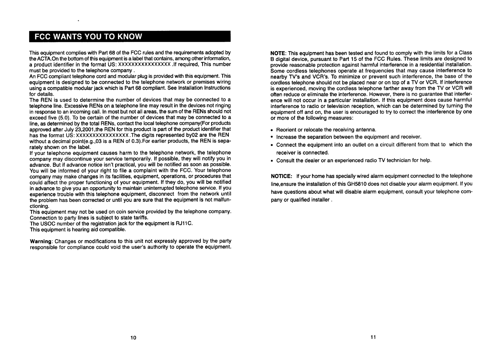 Belco Co GH5810H User Manual