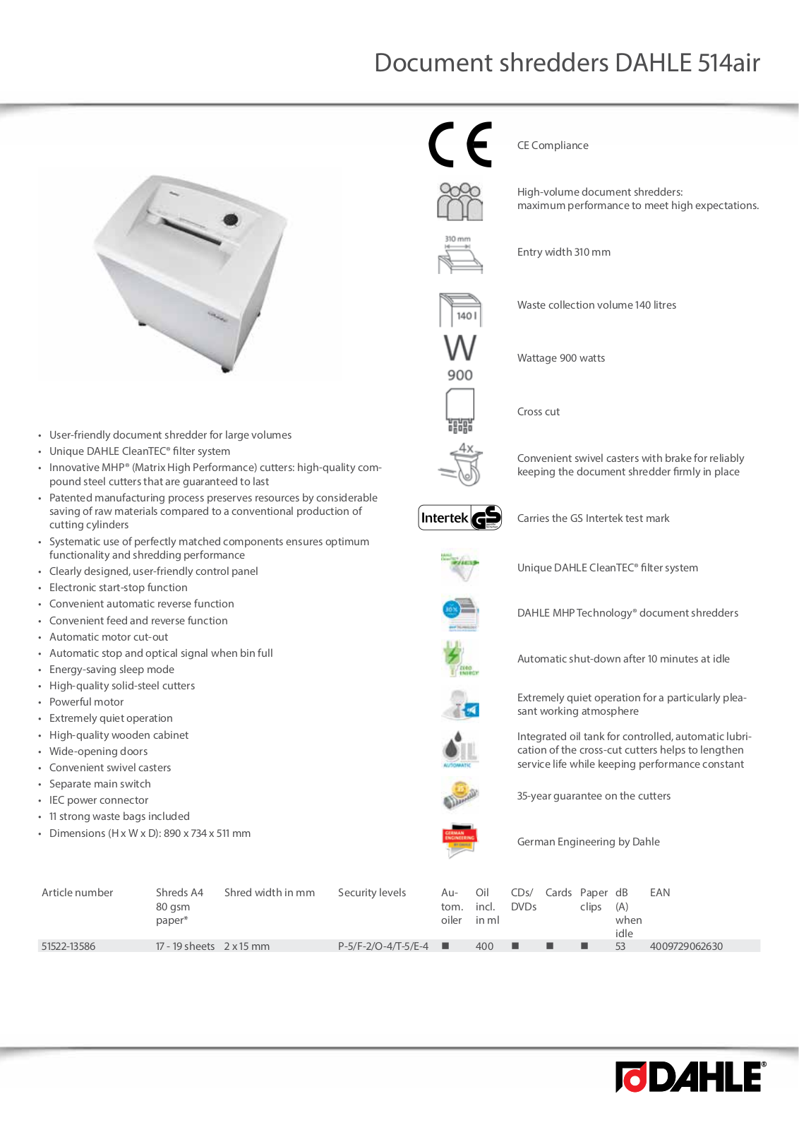 Dahle 514air User Manual