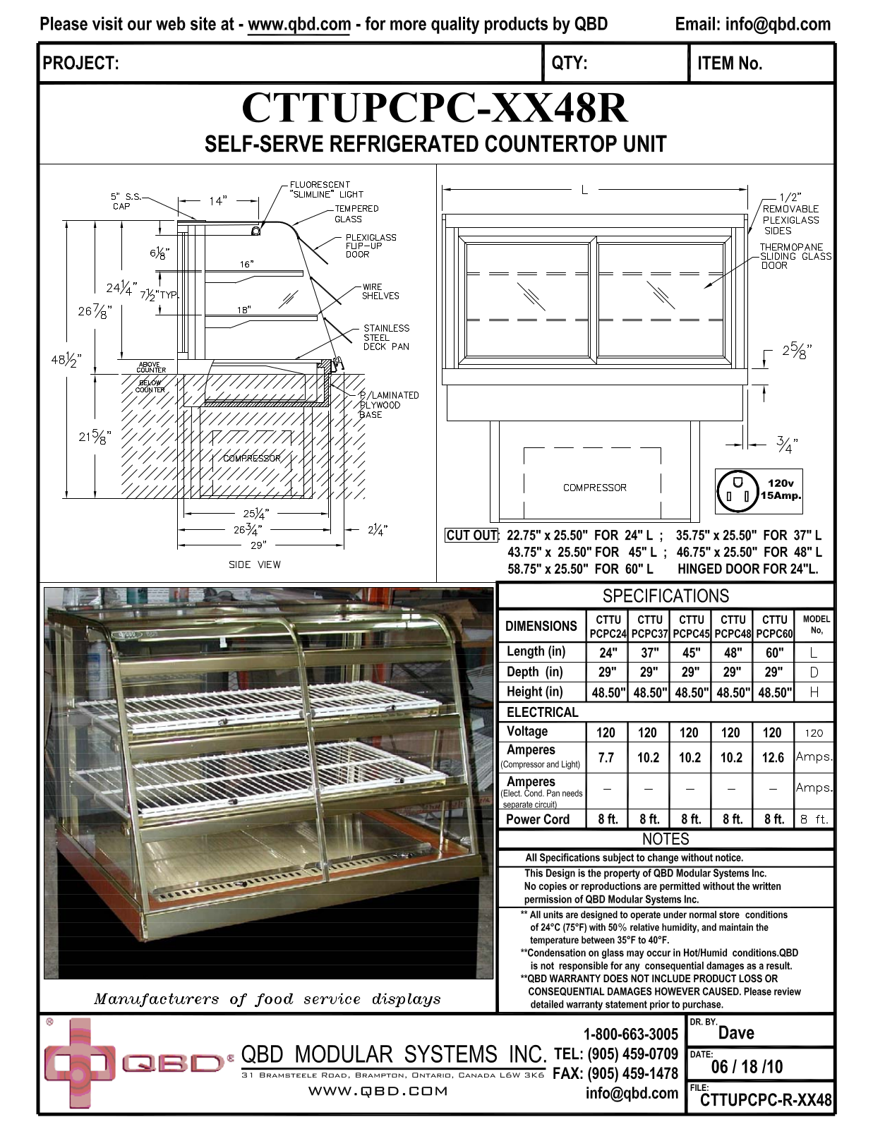 QBD CTTUPCPC-XX48R User Manual