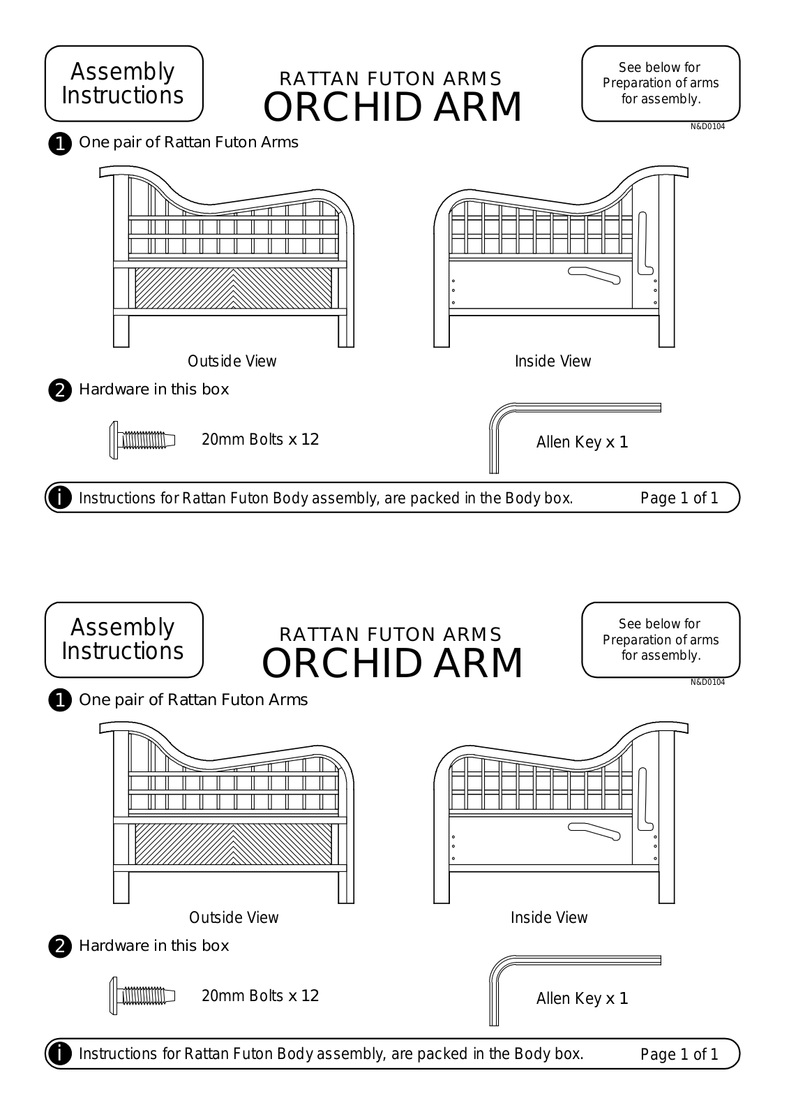 Night & Day Orchid Assembly Instruction