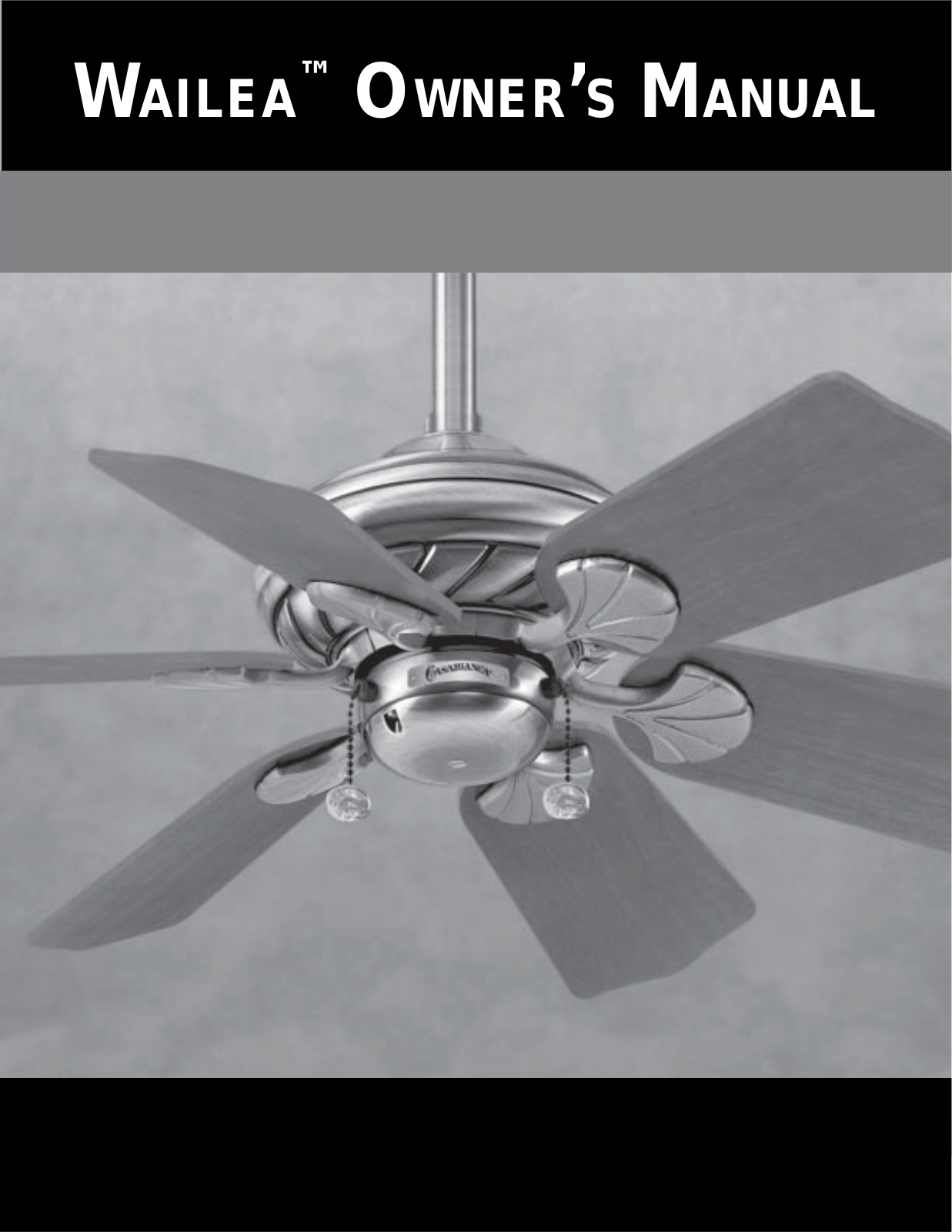 Casablanca Fan Compagny WAILEA User Manual