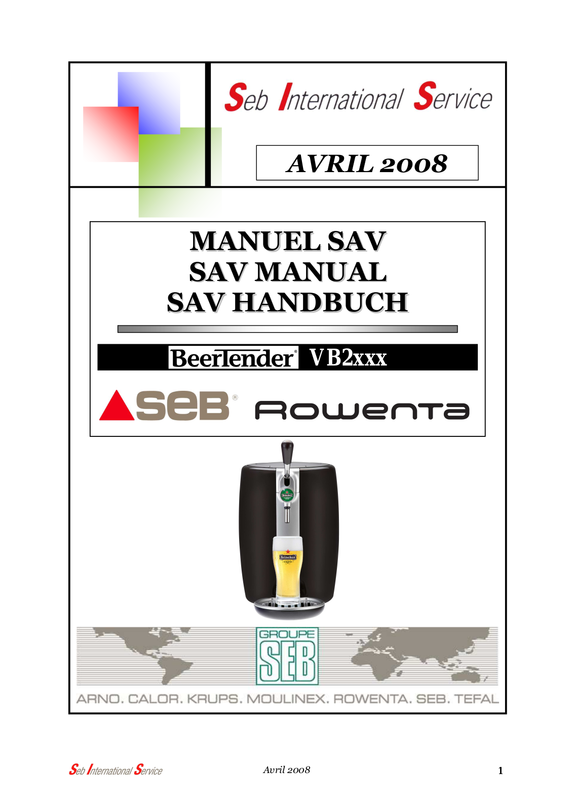 SEB VB215700, VB2150, VB2158FR User Manual