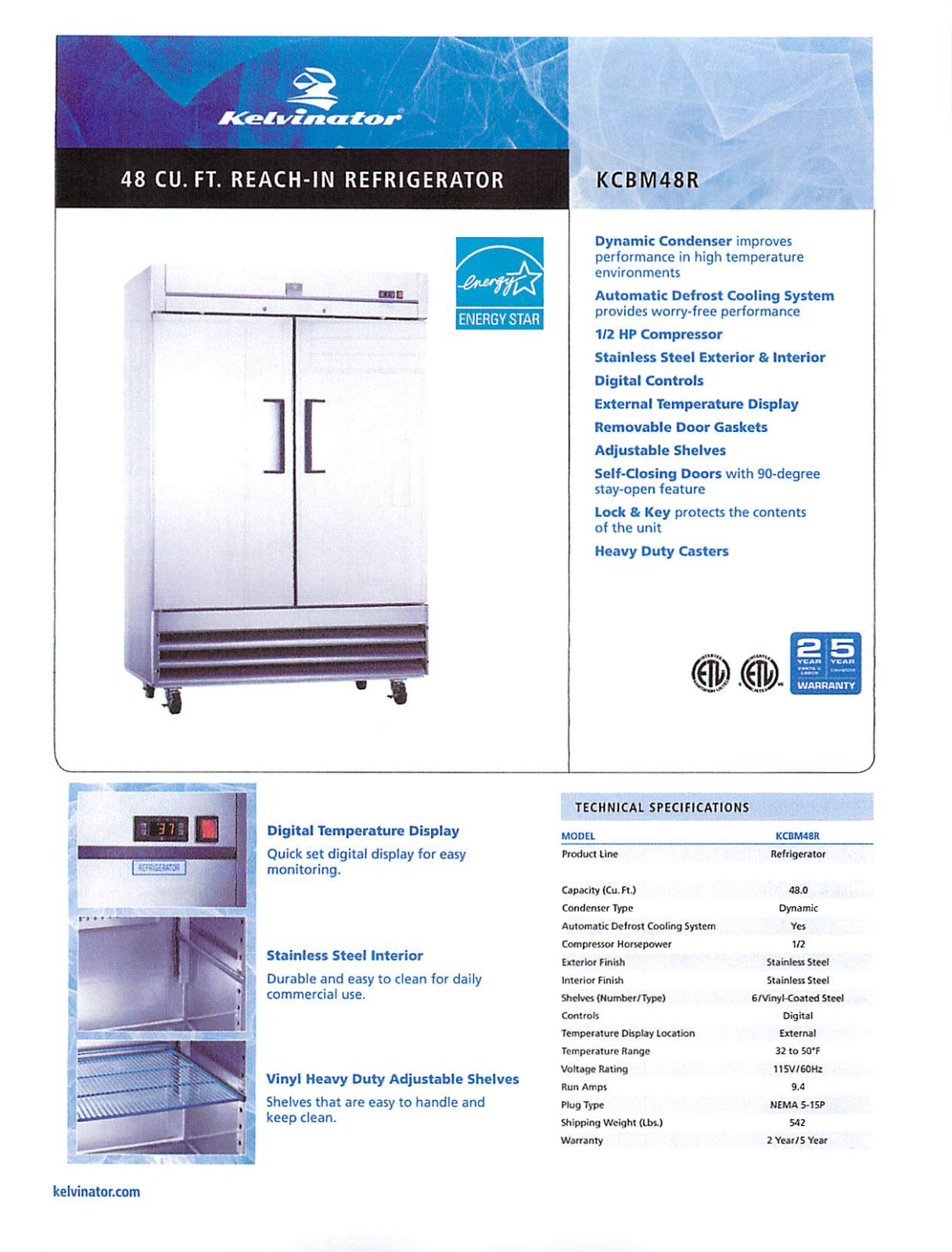 Kelvinator Commercial KCBM48R User Manual