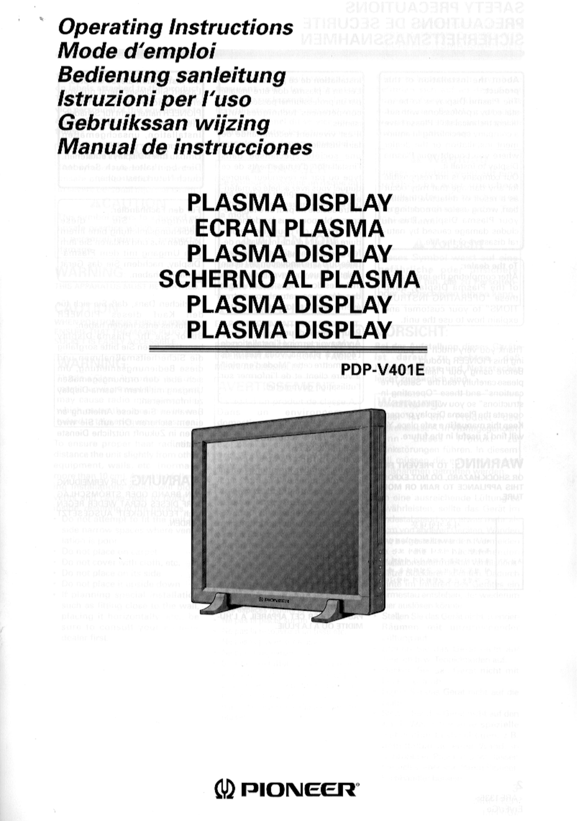 Pioneer PDP-V401 Schematic