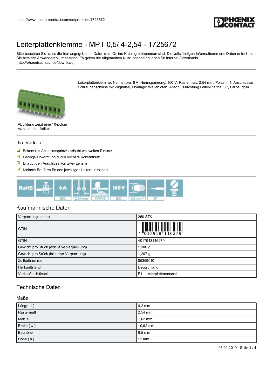 PHOENIX-CONTACT PHC 1725672 Datasheet - ManualMachine.com