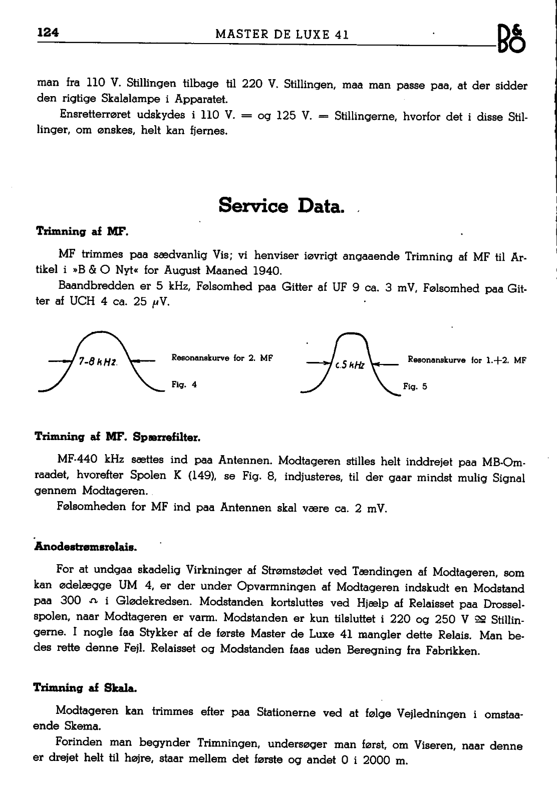 Bang Olufsen MASTER-DE-LUXE-41-SM Service Manual