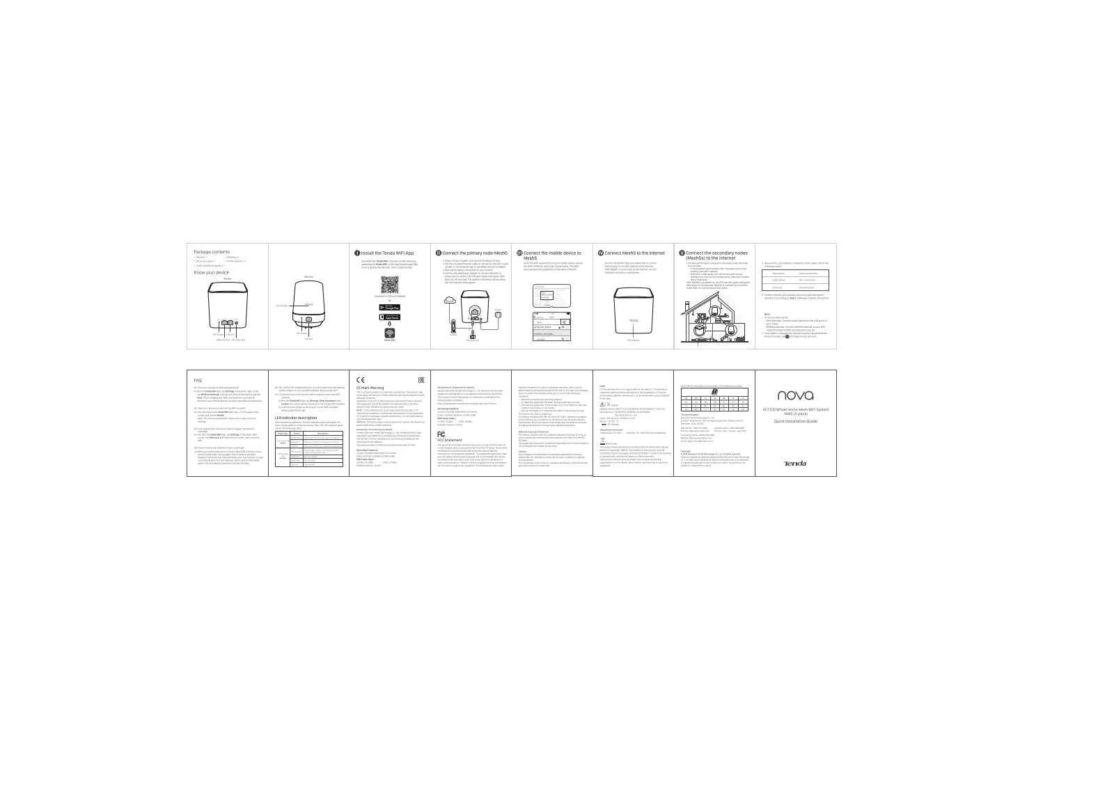 TENDA TECHNOLOGY MESH5, MESH5S Users Manual