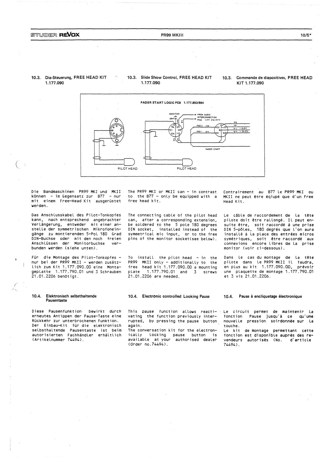 REVOX PR99 Service Manual