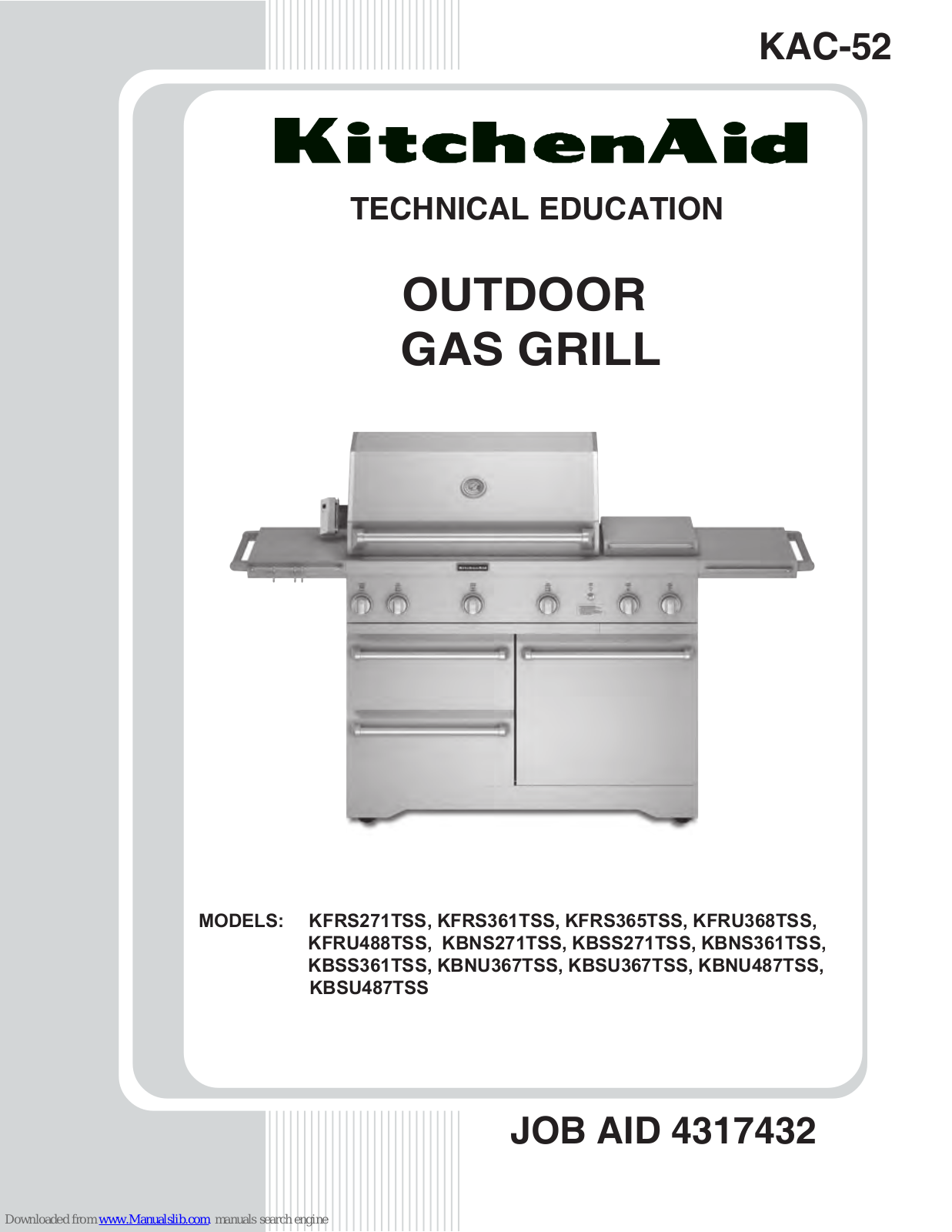 KitchenAid KFRS361TSS, KFRU488TSS, KFRS365TSS, KFRU368TSS, KBNS271TSS Technical Education