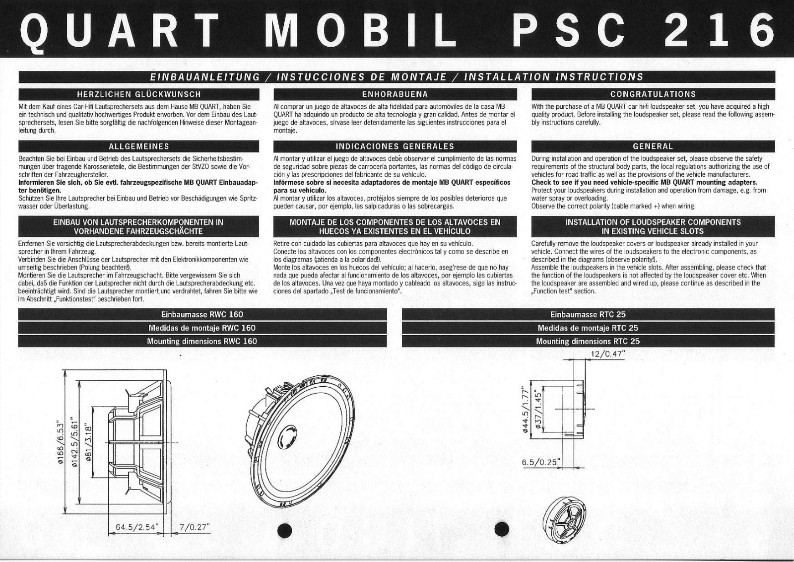 MB QUART PSC 216 User Manual - ManualMachine.com