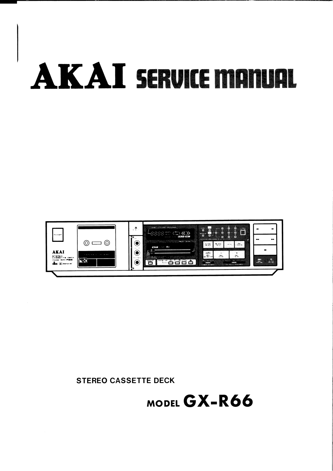 Akai GXR-66 Service manual