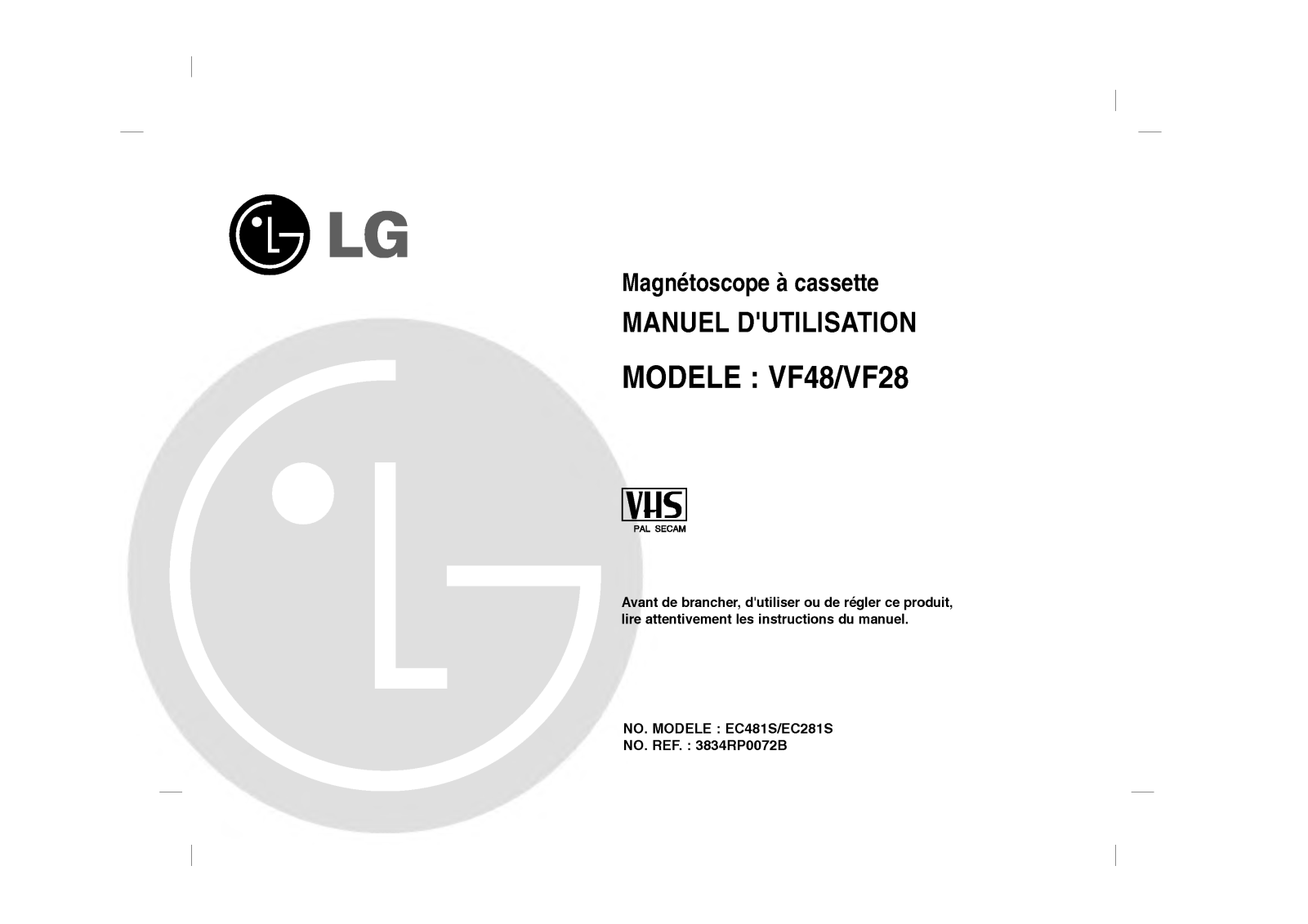 LG VF-48 User Manual
