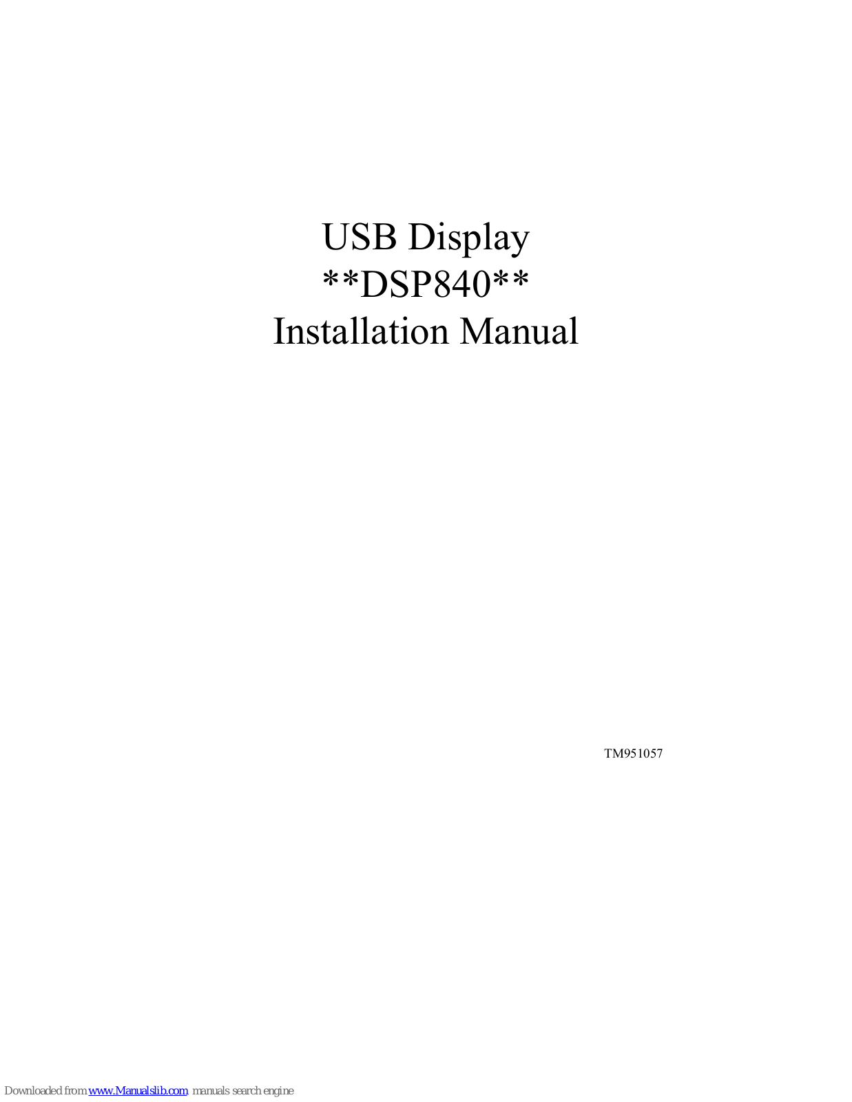 Gigatek DSP840 Installation Manual