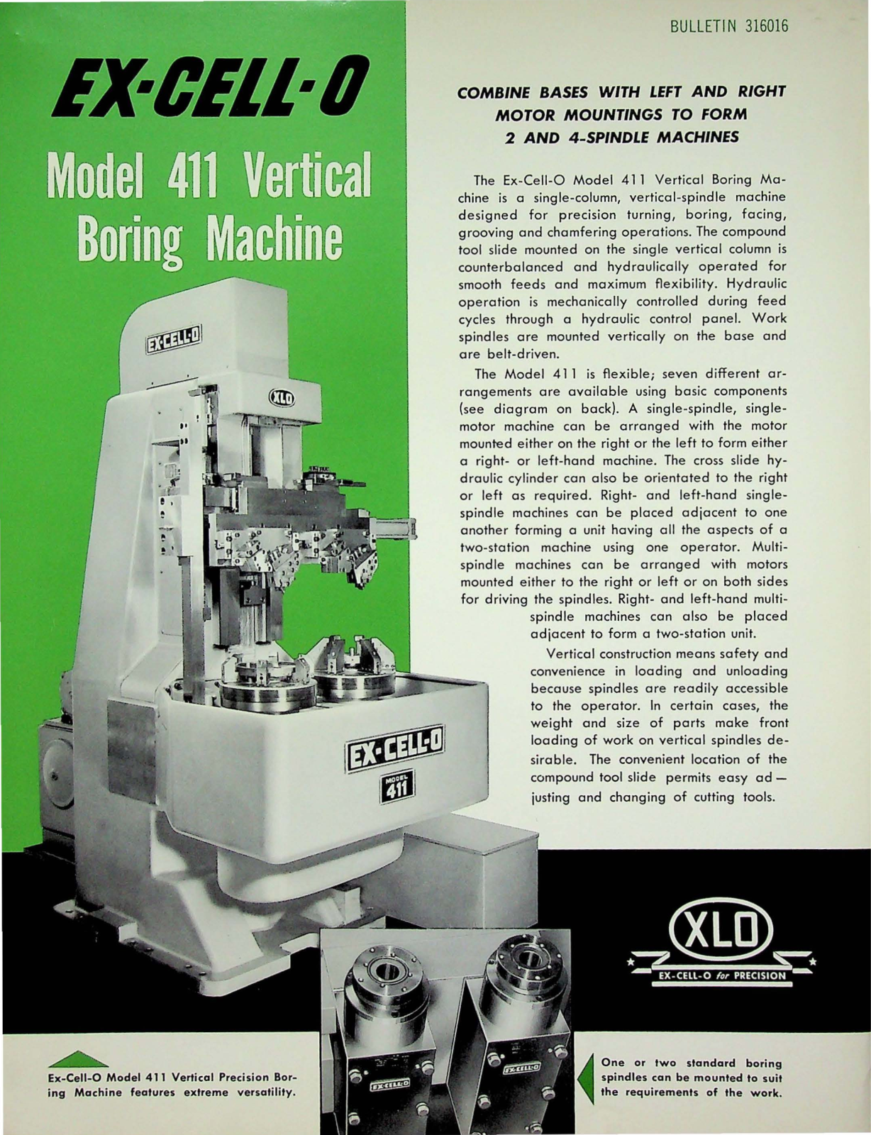 Ex-Cell-O Machine Tools Model 411 Vertical Boring Machine Boring Machines - ManualMachine.com
