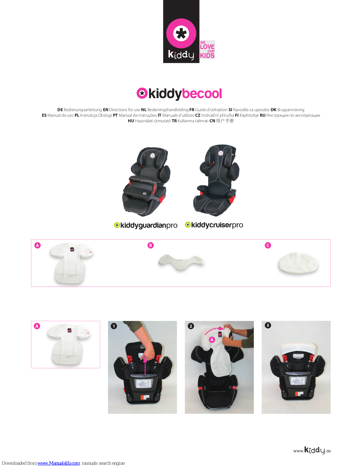 KIDDY kiddyguardianpro, kiddycruiserpro Directions For Use Manual