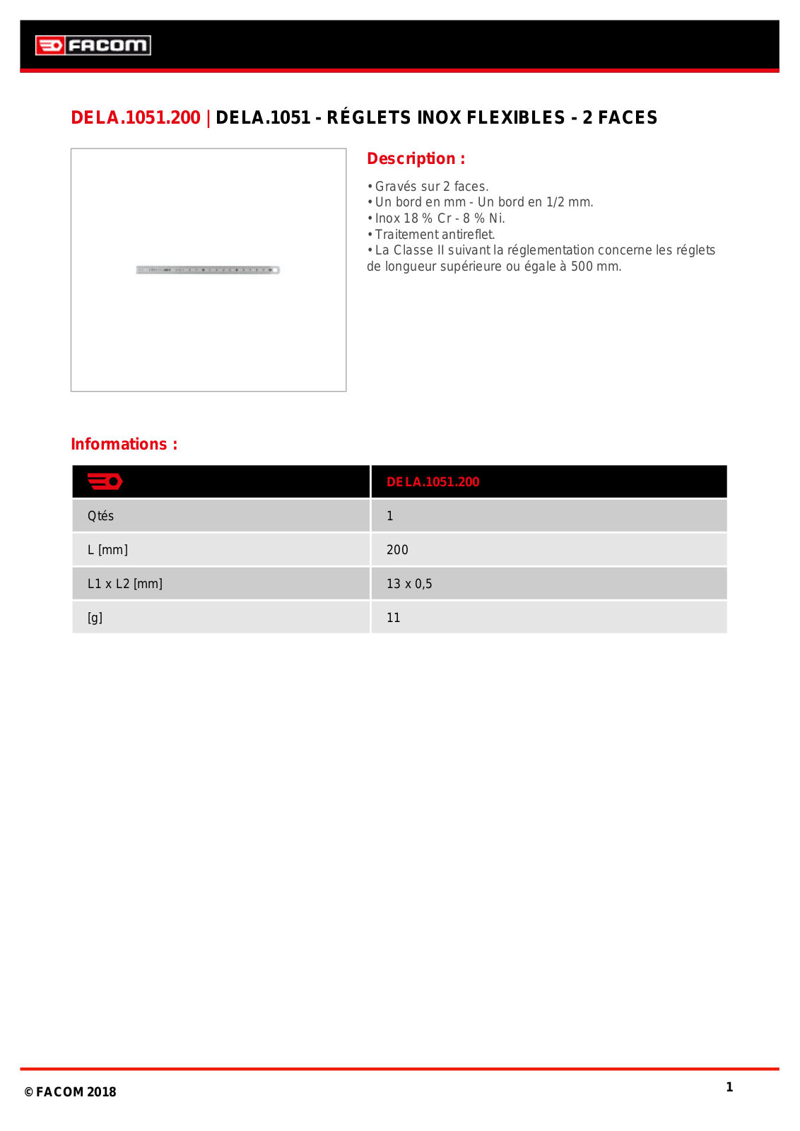 Facom DELA.1051.200 Specification - ManualMachine.com