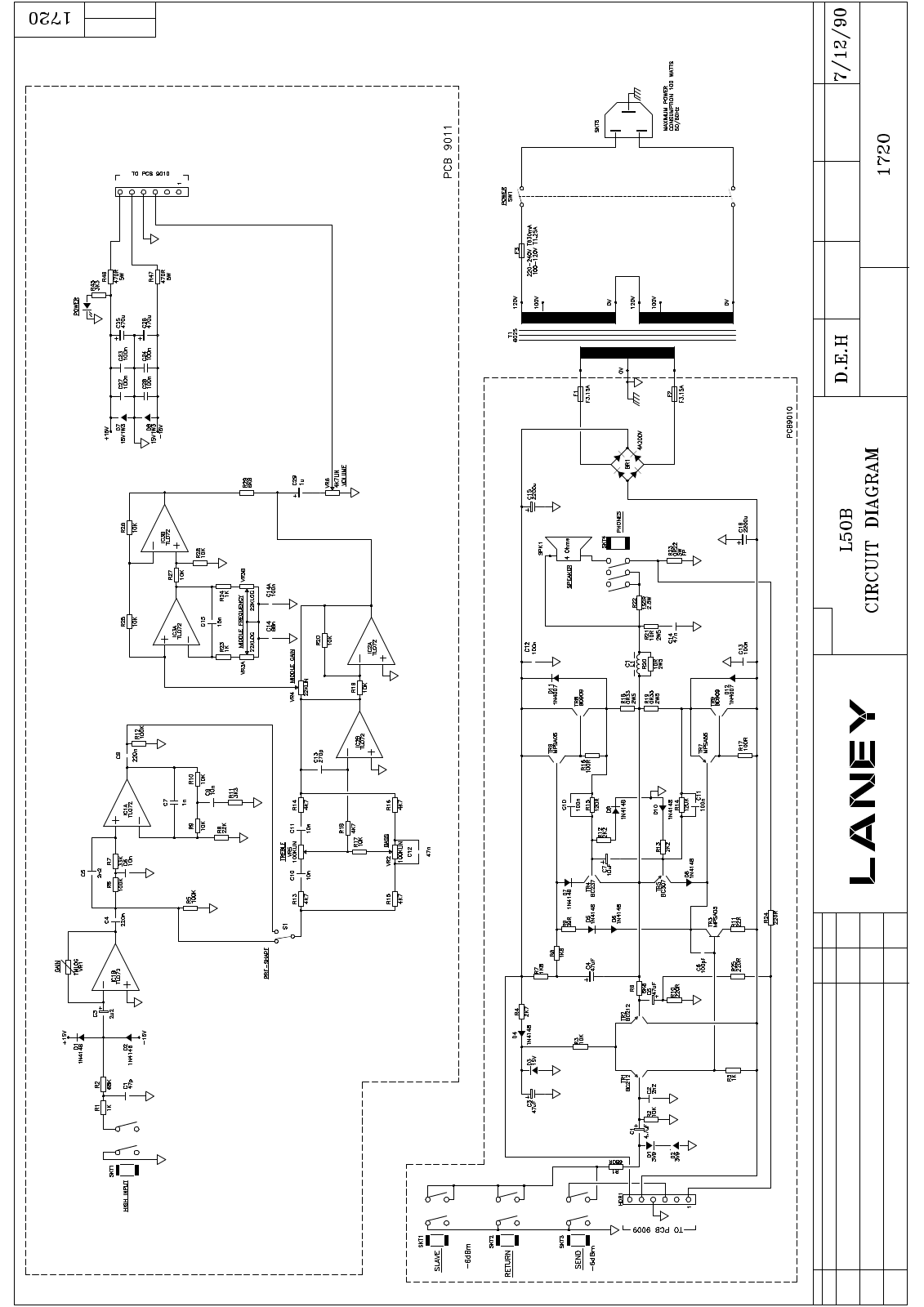 Laney L50B Schematic