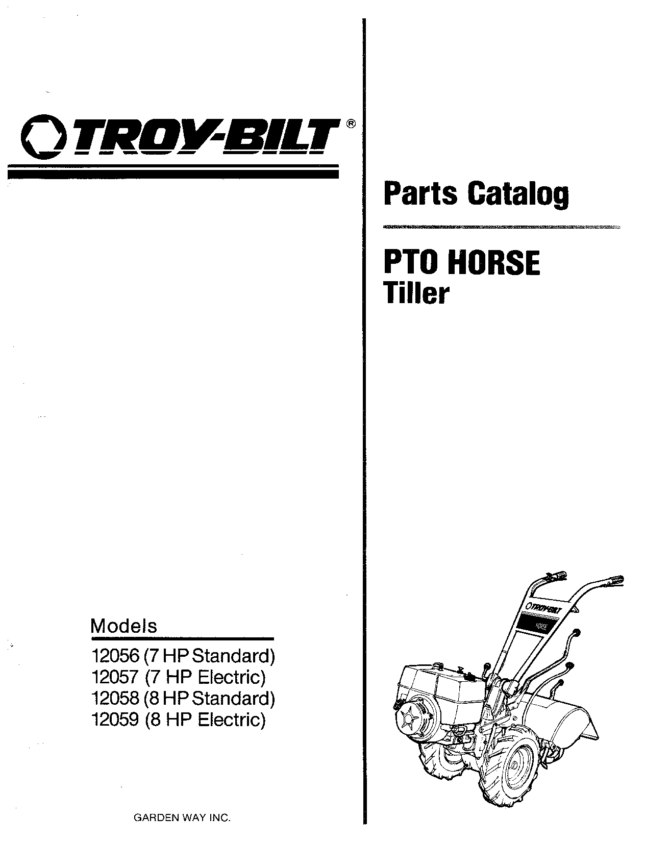 Troy-Bilt 12057, 12059, 12058, 12056 User Manual