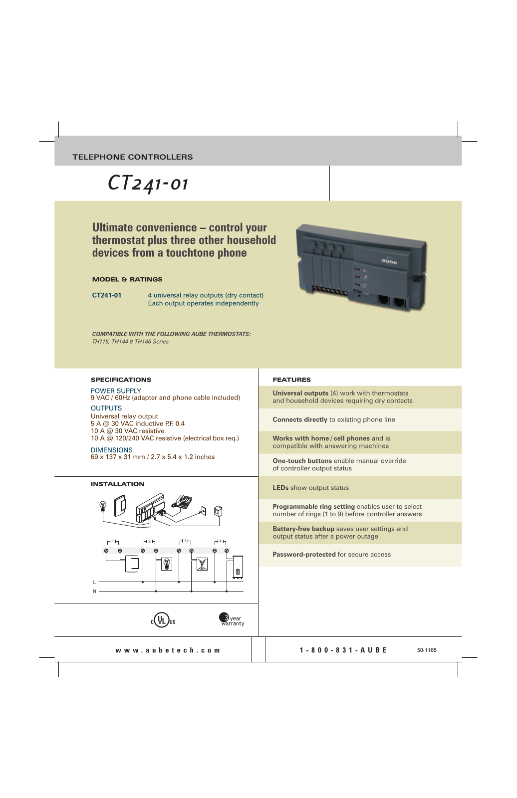 Aube Technologies CT241-01 User Manual