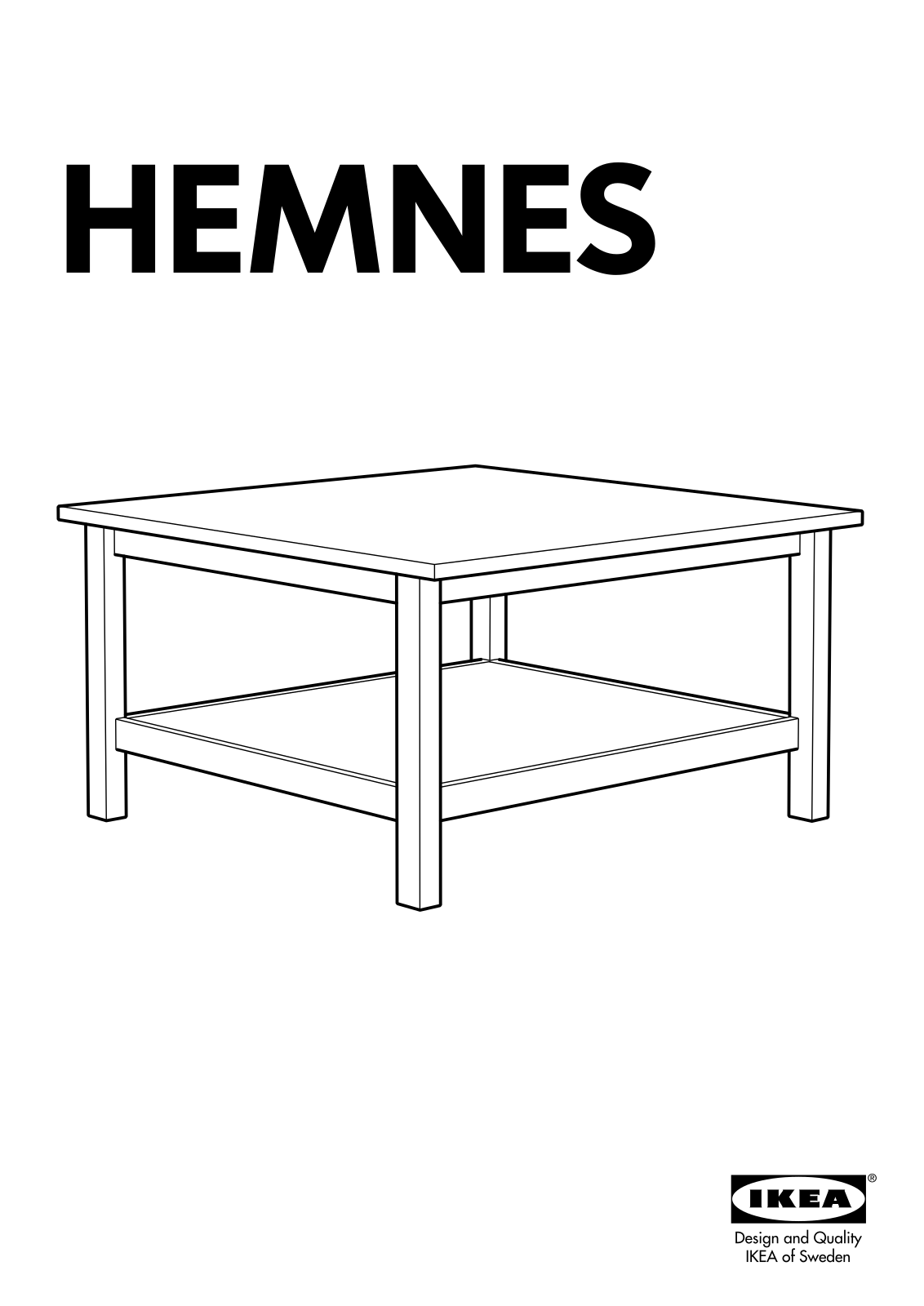 IKEA HEMNES COFFEE TABLE 35X35