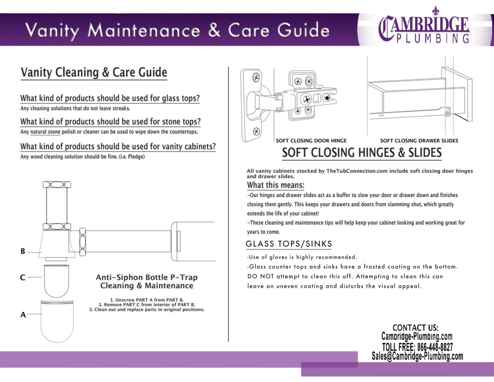 Cambridge 8119FBN, 8111BGBN, 8111G, 8111BG, 8116W Maintance Manual