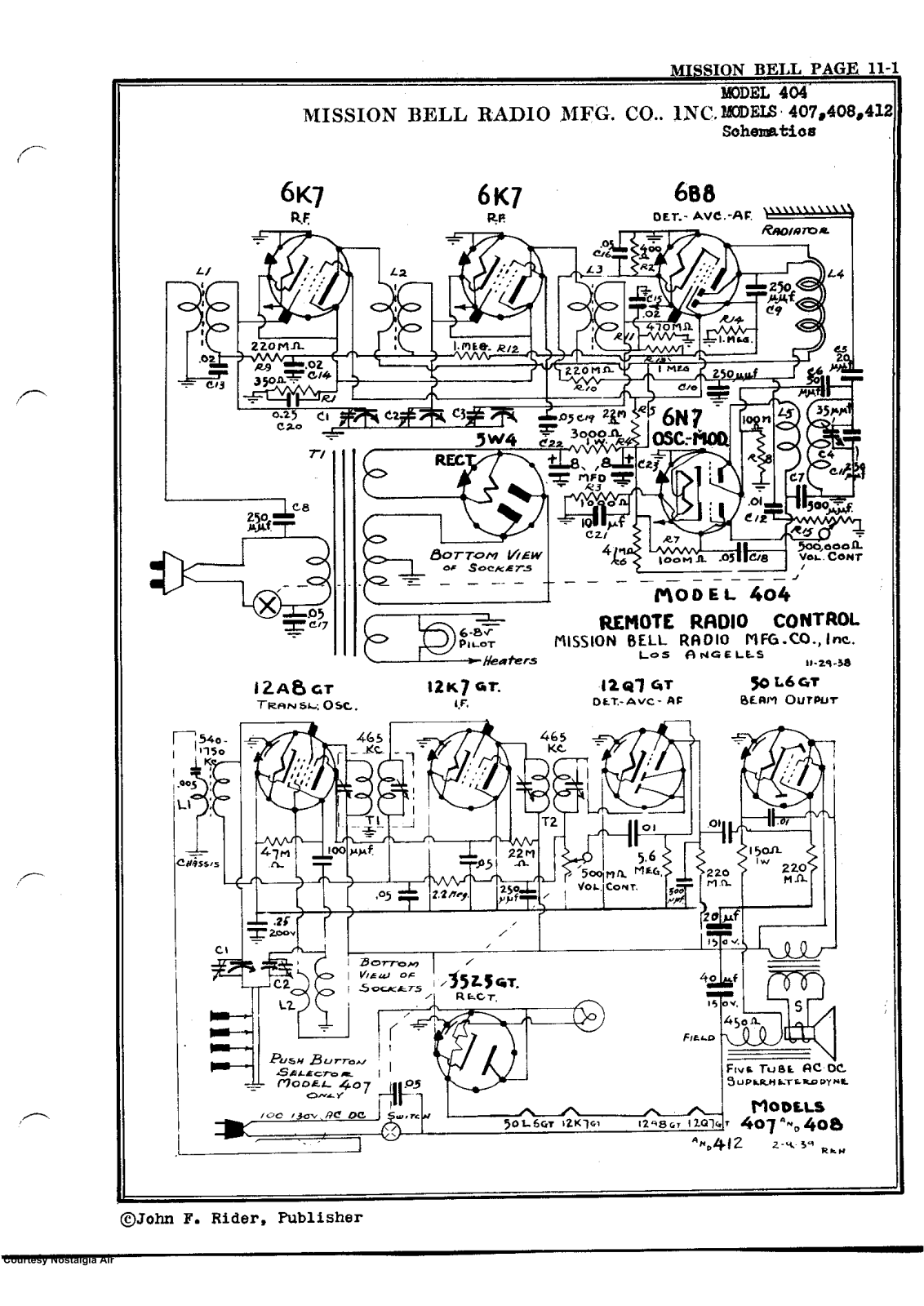 Mission Bell Radio 412 Schematic - ManualMachine.com