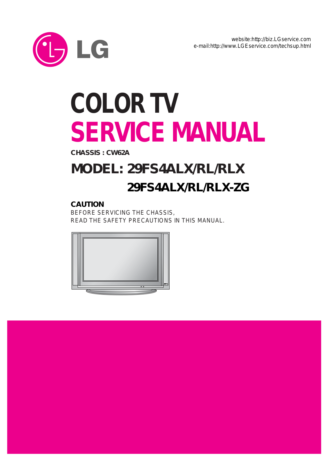 LG 29FS4ALX-RLX Service Manual