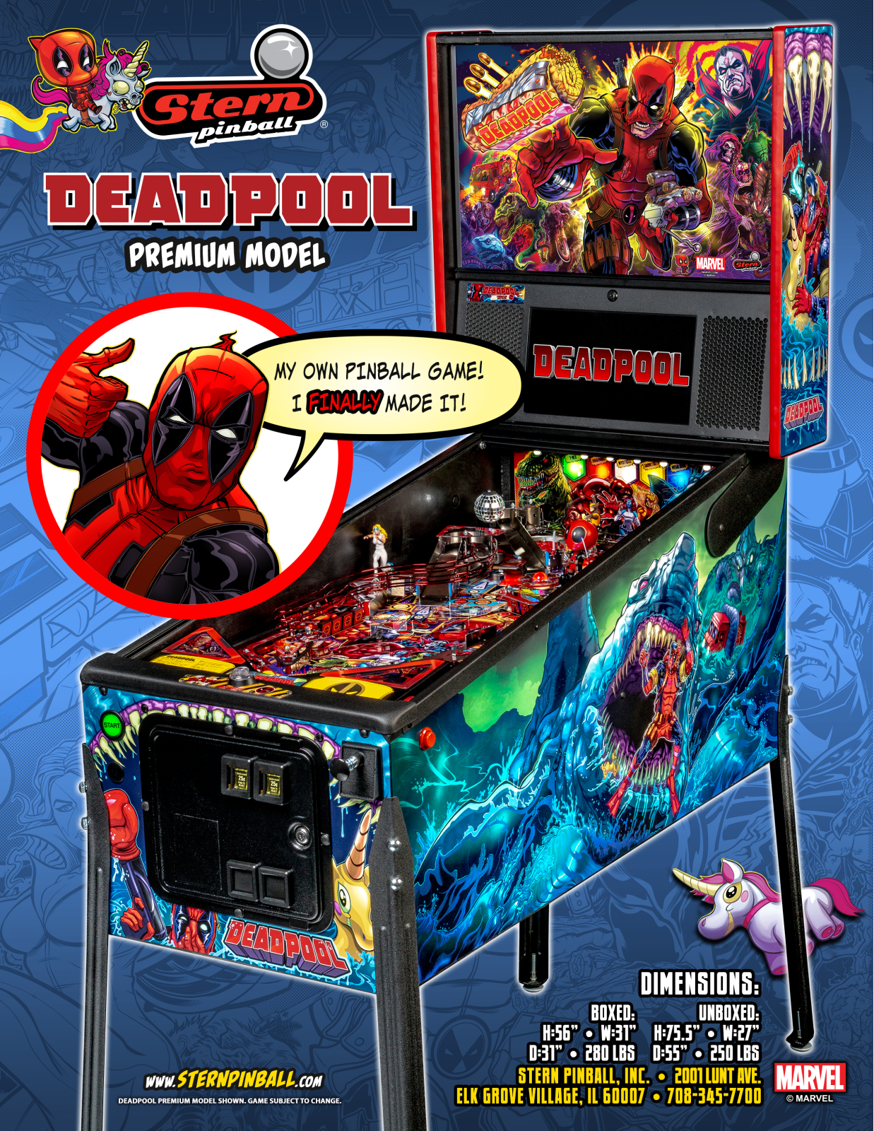 Stern Pinball DEADPOOL Brochure