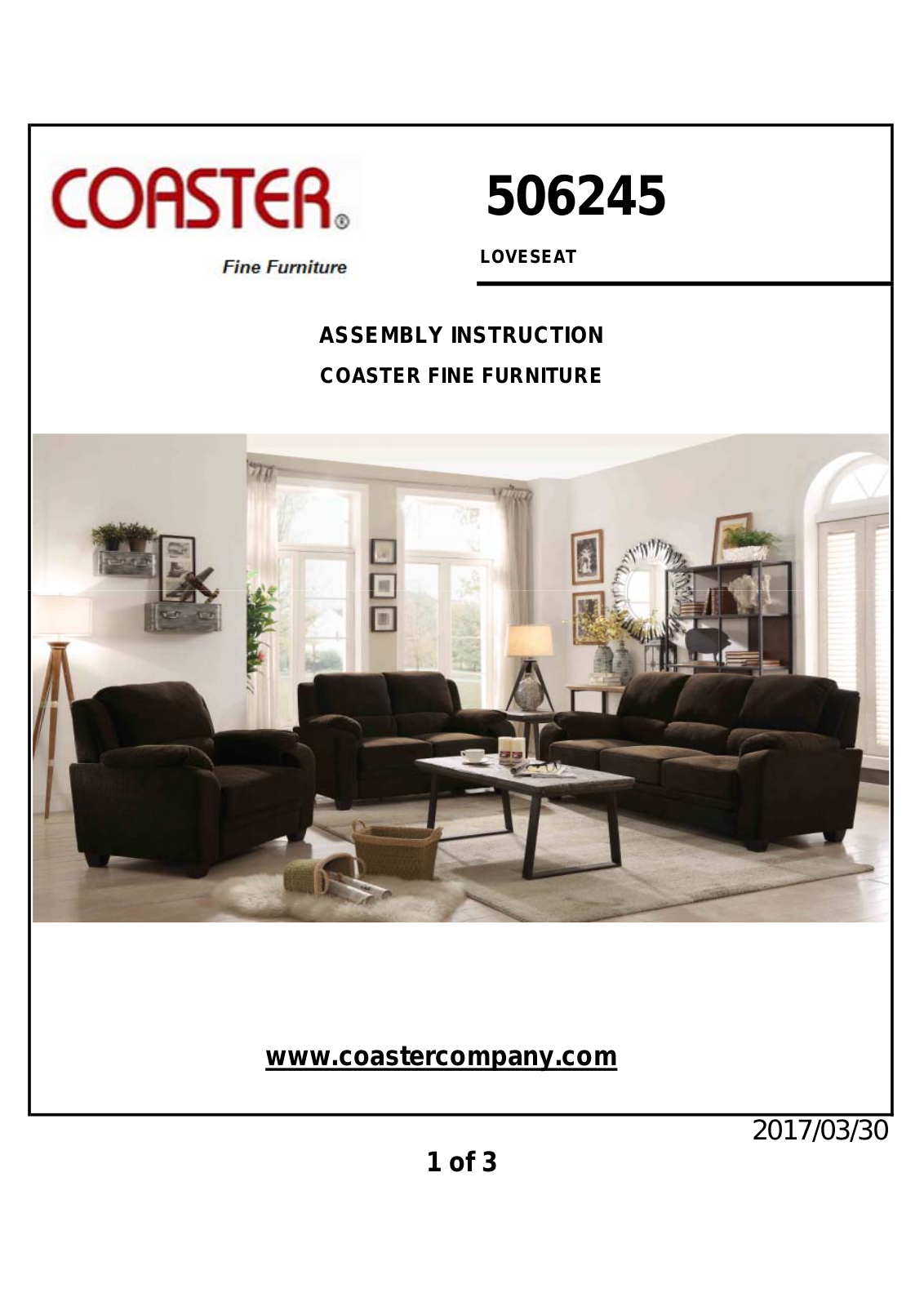 Coaster 506245 Assembly Guide - ManualMachine.com